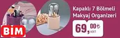 KAPAKLI 7 BÖLMELİ MAKYAJ ORGANİZERİ